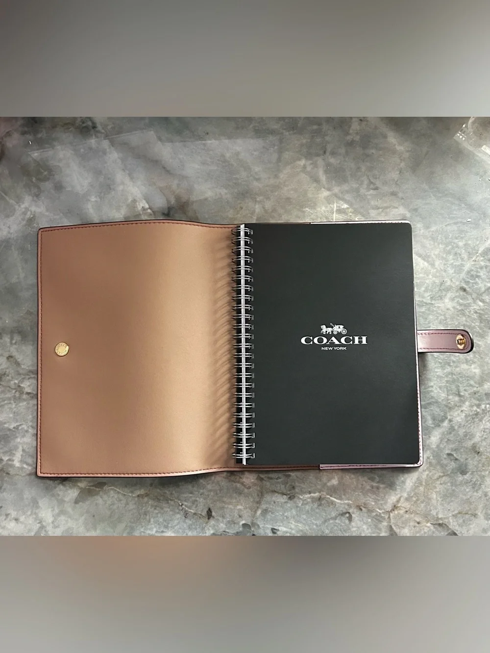 Custom Pink Coach Signature Canvas Notebook